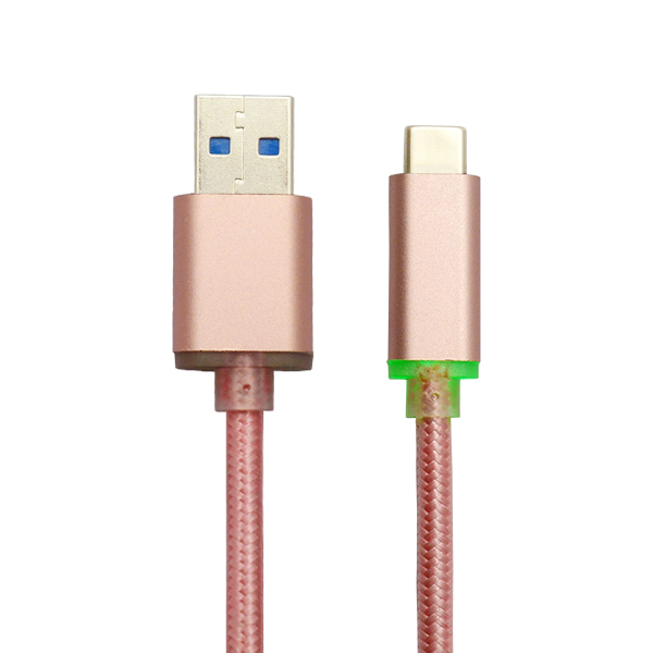 Rose gold LED usb c